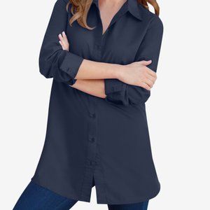 NWOT Kate Tunic Big Shirt (16W) NAVY